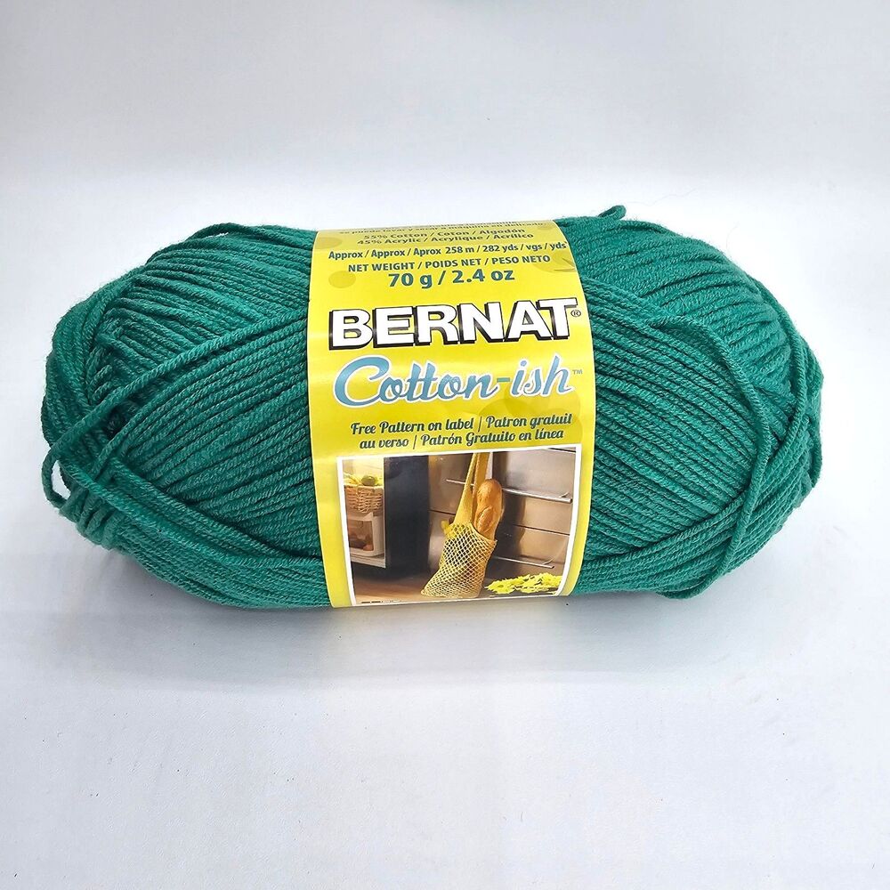 Bernat Cotton-ish Yarn Jade Jersey 85700 282 Yds Cotton Acrylic Discontinued